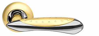 Ручка раздельная Corvus LD35-1SG/CP-1 матовое золото/хром